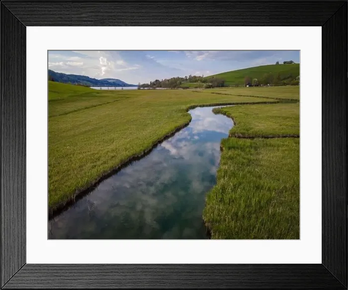 Framed Print : Wonderful place at the Zeller Ache at the Irrsee in Austria Framed Print : Wonderful place at the Zeller Ache at the Irrsee in Austria