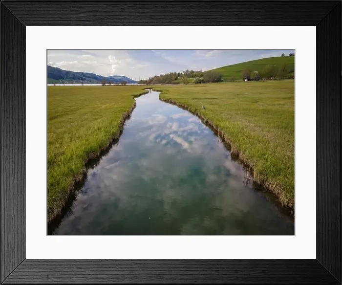 Framed Print : Wonderful place at the Zeller Ache at the Irrsee in Austria Framed Print : Wonderful place at the Zeller Ache at the Irrsee in Austria