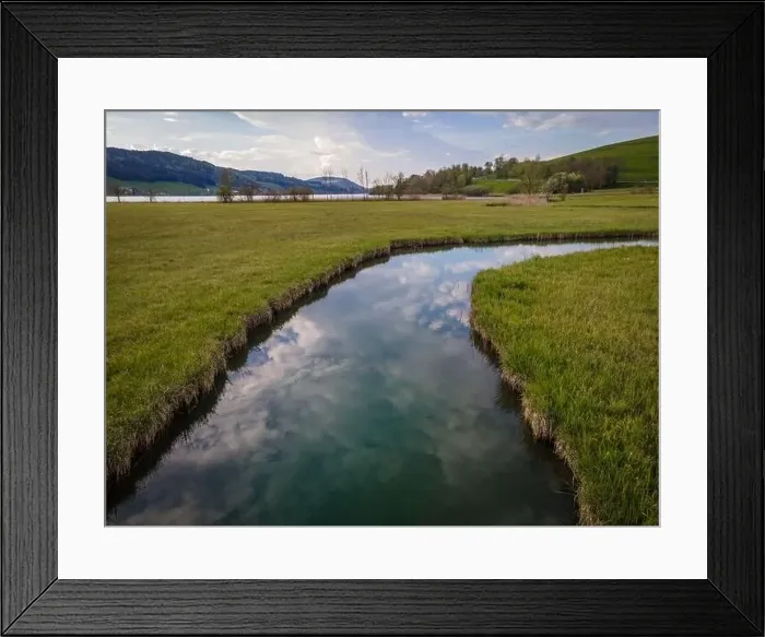 Framed Print : Wonderful place at the Zeller Ache at the Irrsee in Austria Framed Print : Wonderful place at the Zeller Ache at the Irrsee in Austria
