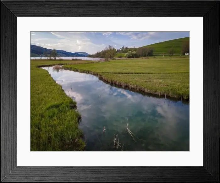 Framed Print : Wonderful place at the Zeller Ache at the Irrsee in Austria Framed Print : Wonderful place at the Zeller Ache at the Irrsee in Austria