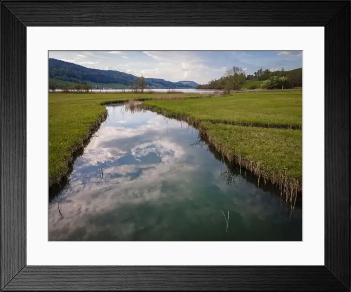 Framed Print : Wonderful place at the Zeller Ache at the Irrsee in Austria Framed Print : Wonderful place at the Zeller Ache at the Irrsee in Austria