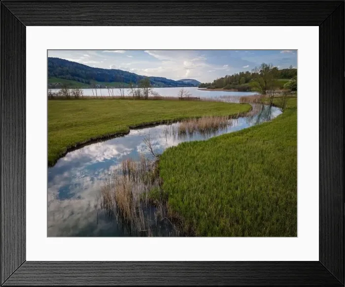 Framed Print : Wonderful place at the Zeller Ache at the Irrsee in Austria Framed Print : Wonderful place at the Zeller Ache at the Irrsee in Austria