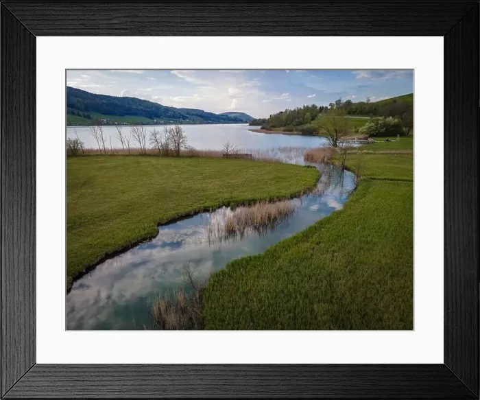 Framed Print : Wonderful place at the Zeller Ache at the Irrsee in Austria Framed Print : Wonderful place at the Zeller Ache at the Irrsee in Austria