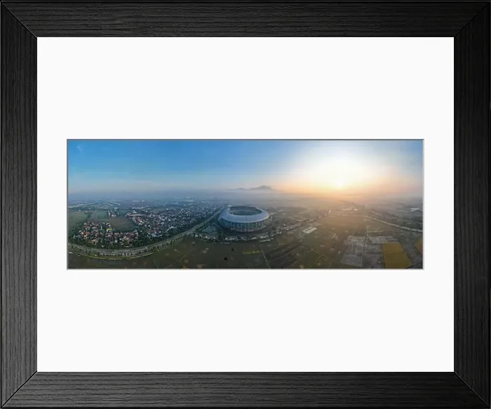 Framed Print : Aerial view of the Beautiful scenery Gelora Bandung Lautan Api (GBLA) Framed Print : Aerial view of the Beautiful scenery Gelora Bandung Lautan Api (GBLA)