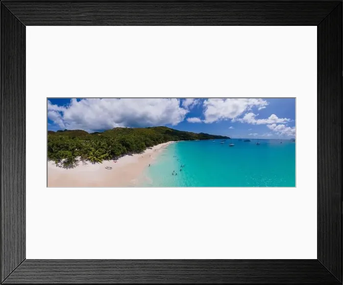 Framed Print : Praslin Seychelles tropical island with withe beaches and palm trees Framed Print : Praslin Seychelles tropical island with withe beaches and palm trees