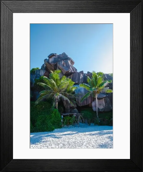 Framed Print : Anse Cocos Beach, La Digue Island Framed Print : Anse Cocos Beach, La Digue Island