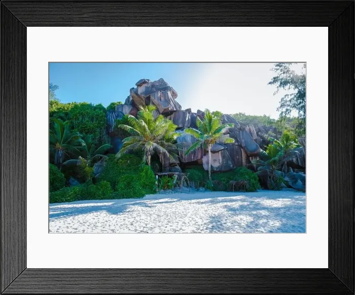 Framed Print : Anse Cocos Beach, La Digue Island Framed Print : Anse Cocos Beach, La Digue Island
