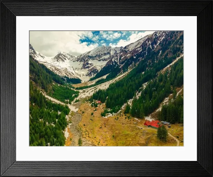 Framed Print : Panoramic view of the Carpathian mountains in spring time Framed Print : Panoramic view of the Carpathian mountains in spring time