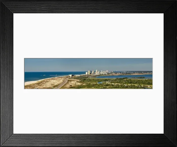 Framed Print : Aerial panorama Gulf State Park AL USA Framed Print : Aerial panorama Gulf State Park AL USA