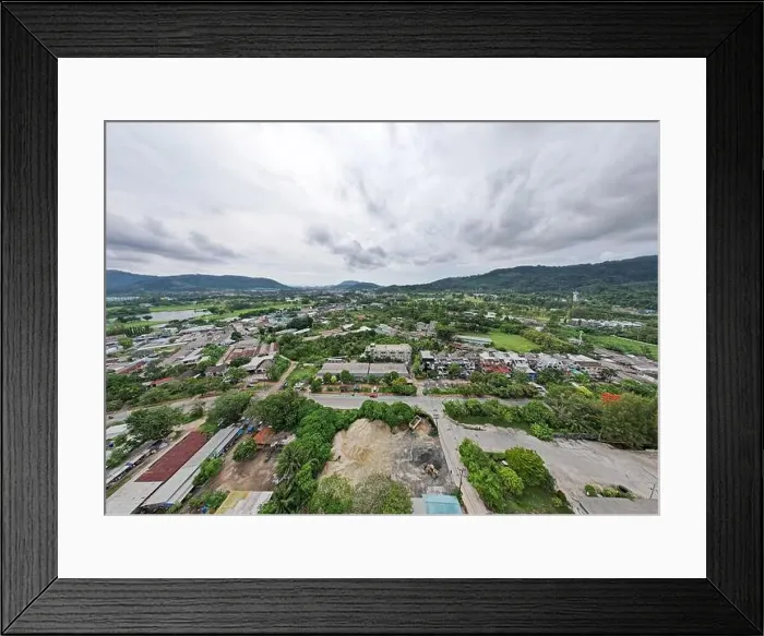 Framed Print : Panorama view Aerial view of Kathu district Phuket Thailand from Drone camera High angle view Framed Print : Panorama view Aerial view of Kathu district Phuket Thailand from Drone camera High angle view