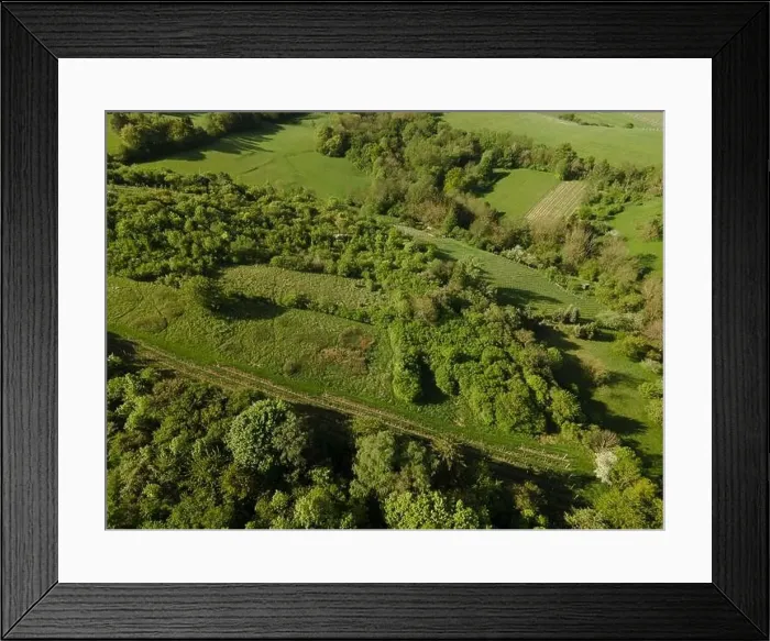 Framed Print : aerial drone flight over green meadows and forest in lower austria Framed Print : aerial drone flight over green meadows and forest in lower austria