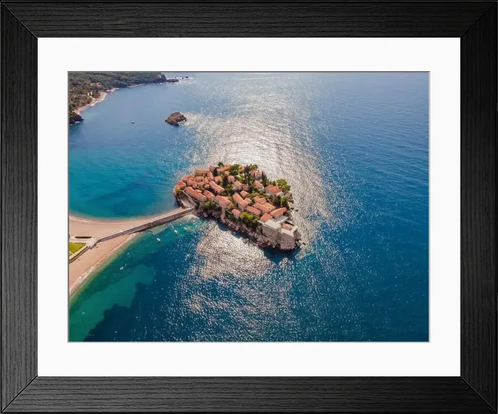 Framed Print : Aerophotography. View from flying drone Framed Print : Aerophotography. View from flying drone