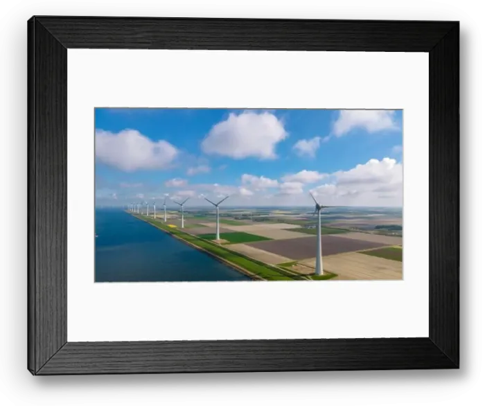 Framed Print : Offshore Windmill farm in the ocean Westermeerwind park Framed Print : Offshore Windmill farm in the ocean Westermeerwind park