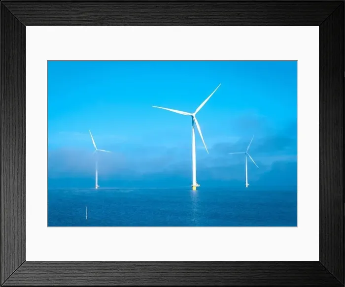 Framed Print : Offshore Windmill farm in the ocean Westermeerwind park Framed Print : Offshore Windmill farm in the ocean Westermeerwind park