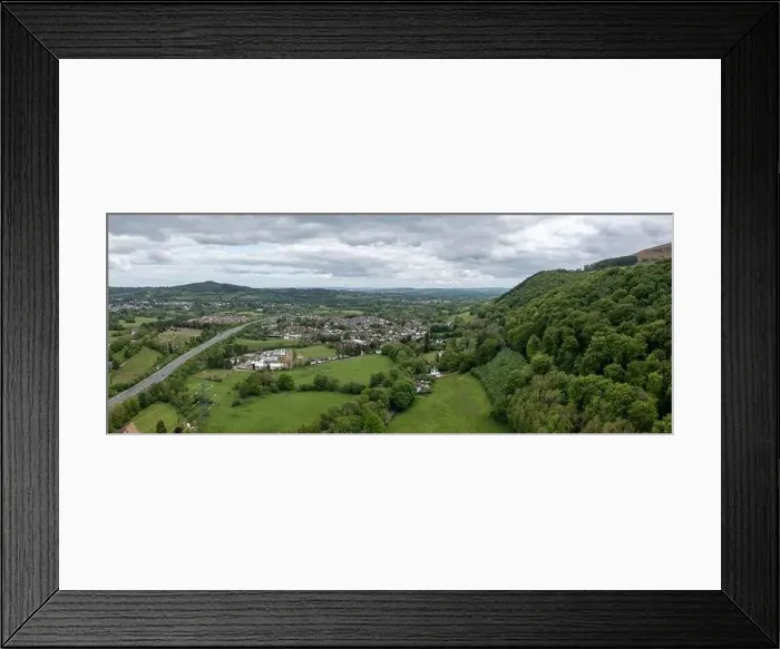 Framed Print : Aerial view of Abergavenny in Monmouthshire South Wales Framed Print : Aerial view of Abergavenny in Monmouthshire South Wales