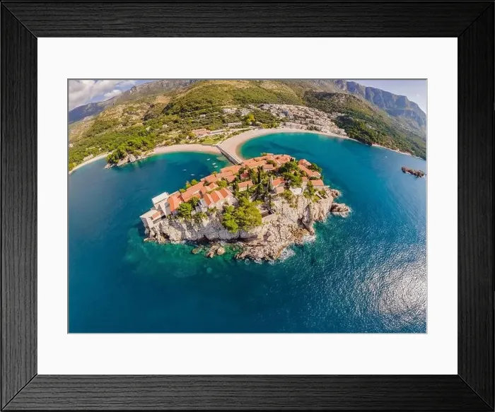 Framed Print : Aerophotography. View from flying drone Framed Print : Aerophotography. View from flying drone