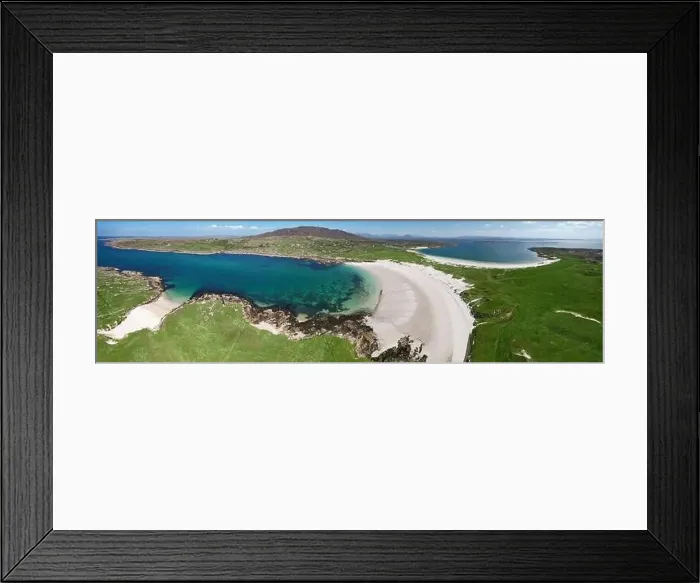 Framed Print : Dogs Bay beach, a horseshoe shaped bay with more than a mile long stretch of white sandy beach in county Galway, Ireland