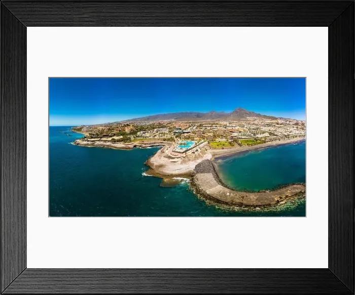 Framed Print : White sandy El Duque beach and coastline in Tenerife. Adeje coast Canary island, Spain Framed Print : White sandy El Duque beach and coastline in Tenerife. Adeje coast Canary island, Spain