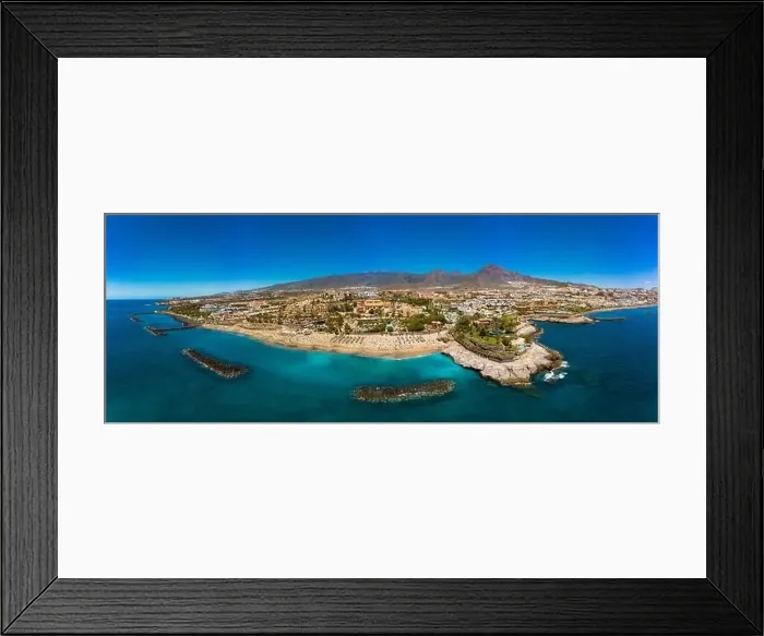 Framed Print : White sandy El Duque beach and coastline in Tenerife. Adeje coast Canary island, Spain Framed Print : White sandy El Duque beach and coastline in Tenerife. Adeje coast Canary island, Spain
