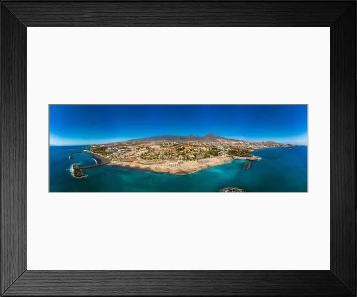 Framed Print : White sandy El Duque beach and coastline in Tenerife. Adeje coast Canary island, Spain Framed Print : White sandy El Duque beach and coastline in Tenerife. Adeje coast Canary island, Spain