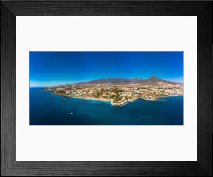 Framed Print : White sandy El Duque beach and coastline in Tenerife. Adeje coast Canary island, Spain Framed Print : White sandy El Duque beach and coastline in Tenerife. Adeje coast Canary island, Spain