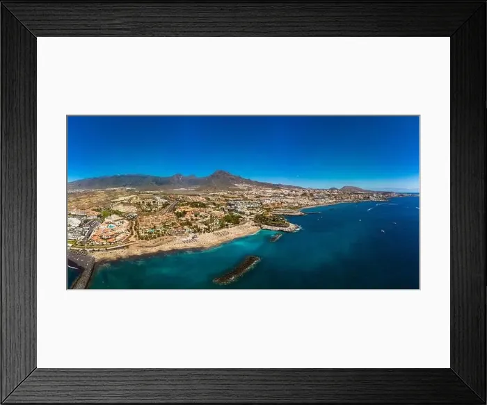 Framed Print : White sandy El Duque beach and coastline in Tenerife. Adeje coast Canary island, Spain Framed Print : White sandy El Duque beach and coastline in Tenerife. Adeje coast Canary island, Spain
