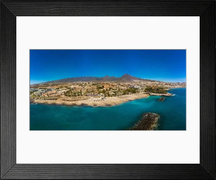 Framed Print : White sandy El Duque beach and coastline in Tenerife. Adeje coast Canary island, Spain Framed Print : White sandy El Duque beach and coastline in Tenerife. Adeje coast Canary island, Spain