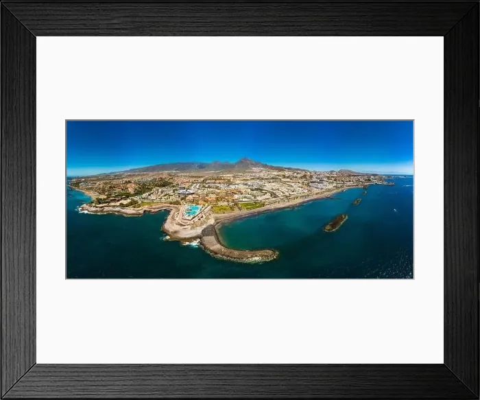 Framed Print : White sandy El Duque beach and coastline in Tenerife. Adeje coast Canary island, Spain Framed Print : White sandy El Duque beach and coastline in Tenerife. Adeje coast Canary island, Spain