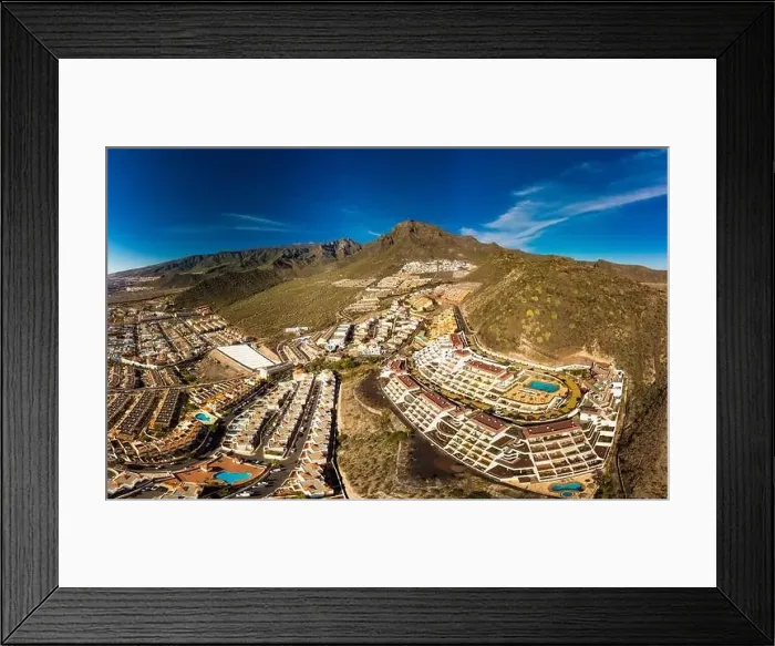 Framed Print : Aerial drone view with Las Americas beach at Costa Adeje, Tenerife, Canary Framed Print : Aerial drone view with Las Americas beach at Costa Adeje, Tenerife, Canary