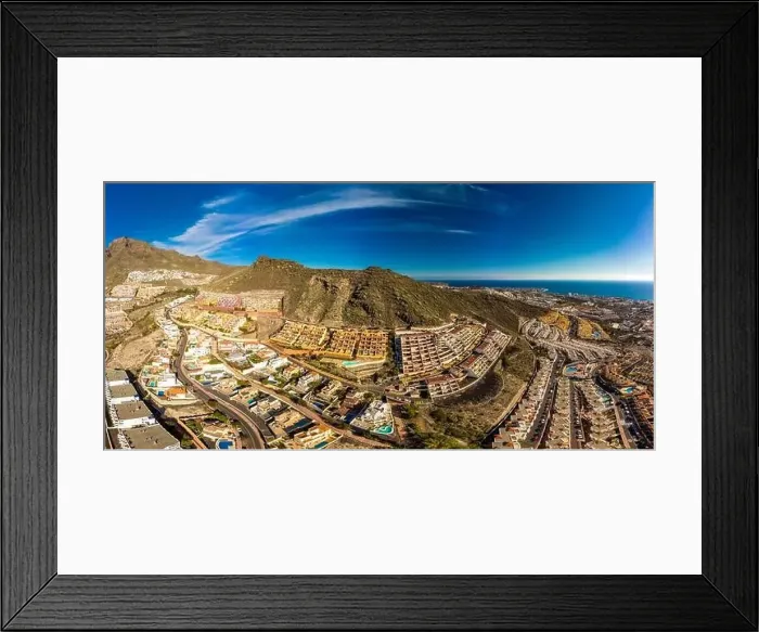 Framed Print : Aerial drone view with Las Americas beach at Costa Adeje, Tenerife, Canary Framed Print : Aerial drone view with Las Americas beach at Costa Adeje, Tenerife, Canary