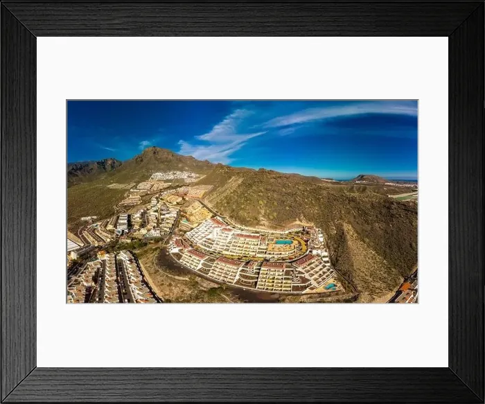 Framed Print : Aerial drone view with Las Americas beach at Costa Adeje, Tenerife, Canary Framed Print : Aerial drone view with Las Americas beach at Costa Adeje, Tenerife, Canary