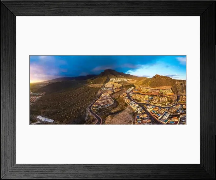 Framed Print : Aerial drone view with Las Americas beach at Costa Adeje, Tenerife, Canary Framed Print : Aerial drone view with Las Americas beach at Costa Adeje, Tenerife, Canary