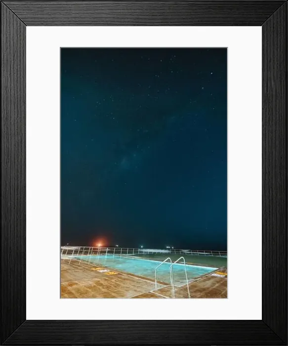Framed Print : Towradgi Beach ocean pool at night Framed Print : Towradgi Beach ocean pool at night