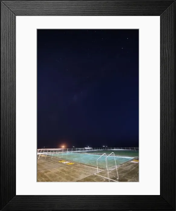 Framed Print : Towradgi Beach ocean pool at night Framed Print : Towradgi Beach ocean pool at night