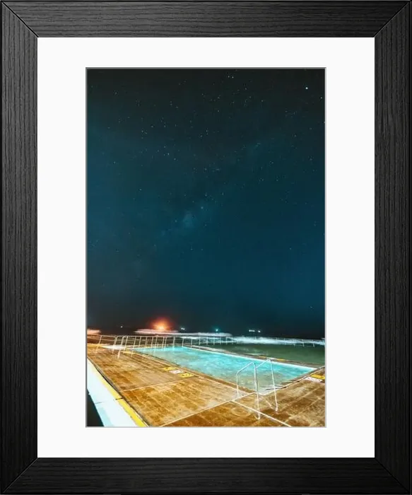 Framed Print : Towradgi Beach ocean pool at night Framed Print : Towradgi Beach ocean pool at night