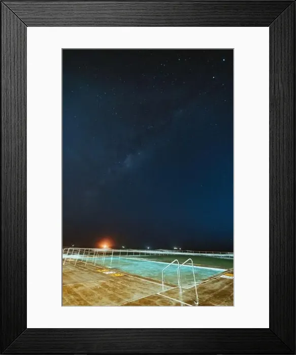 Framed Print : Towradgi Beach ocean pool at night Framed Print : Towradgi Beach ocean pool at night