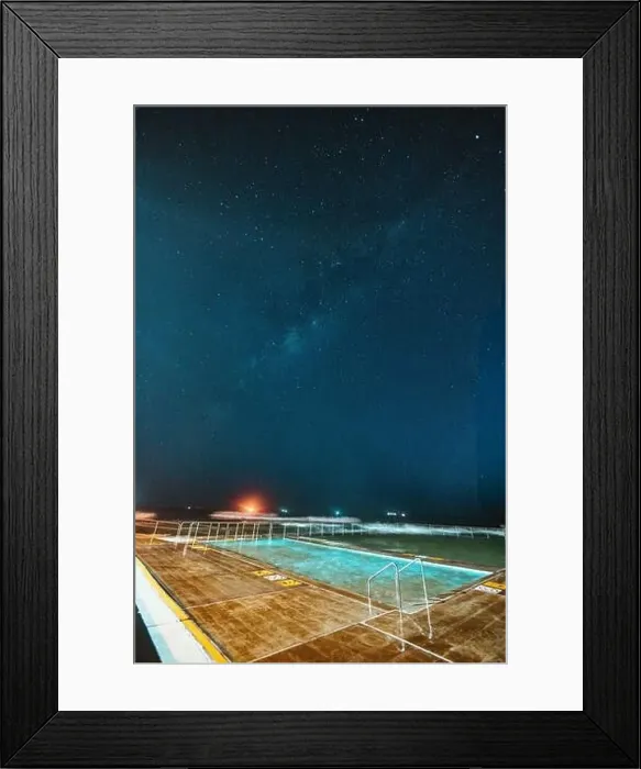 Framed Print : Towradgi Beach ocean pool at night Framed Print : Towradgi Beach ocean pool at night