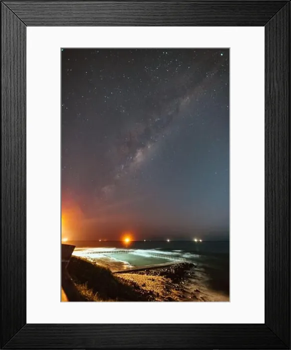 Framed Print : Towradgi Beach ocean pool at night Framed Print : Towradgi Beach ocean pool at night