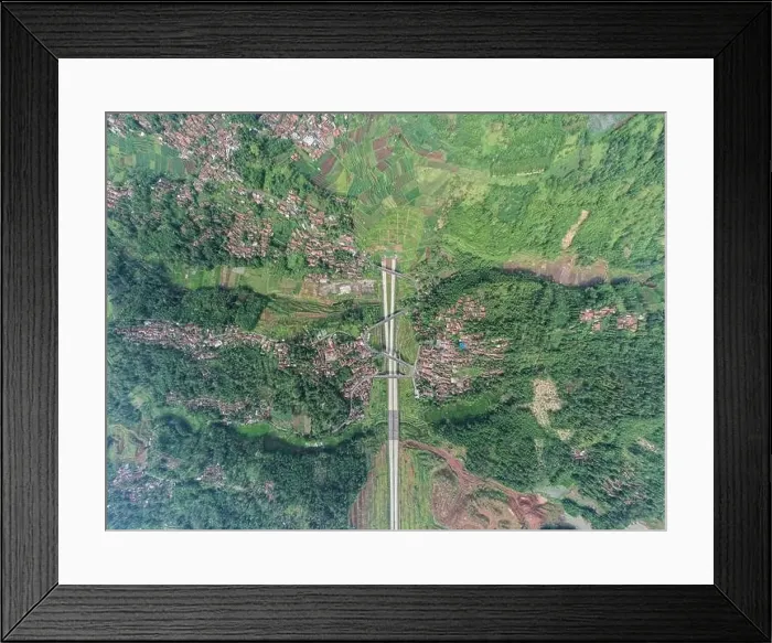 Framed Print : Aerial view of Cisumdawu Twin Tunnel Bandung City Framed Print : Aerial view of Cisumdawu Twin Tunnel Bandung City