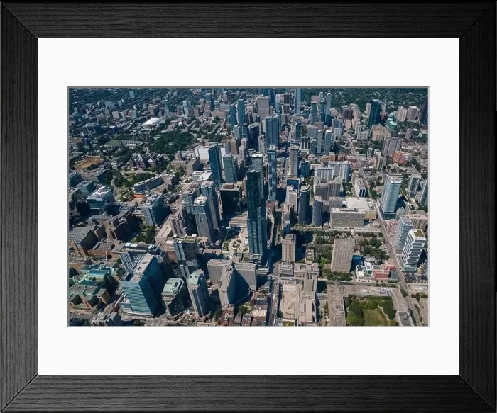 Framed Print : Aerial city view with crossroads and roads Framed Print : Aerial city view with crossroads and roads