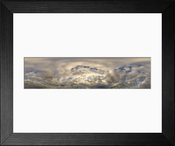 Framed Print : Overcast sky panorama on rainy day with Nimbostratus clouds in seamless spherical equirectangular format Framed Print : Overcast sky panorama on rainy day with Nimbostratus clouds in seamless spherical equirectangular format