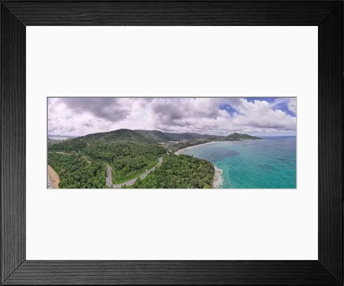 Framed Print : Panorama landscape nature view from Drone camera Framed Print : Panorama landscape nature view from Drone camera