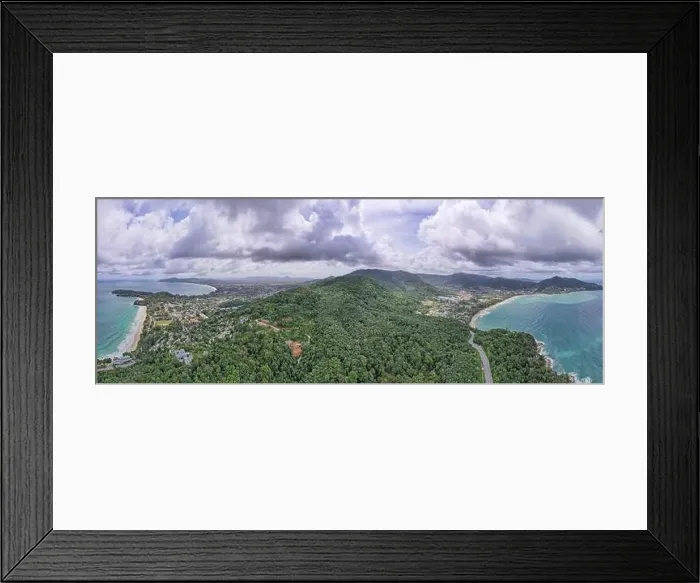 Framed Print : Panorama landscape nature view from Drone camera Framed Print : Panorama landscape nature view from Drone camera