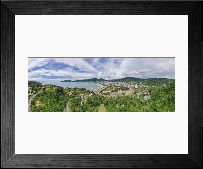 Framed Print : Phuket Thailand patong bay. Panorama landscape nature view from Drone camera Framed Print : Phuket Thailand patong bay. Panorama landscape nature view from Drone camera