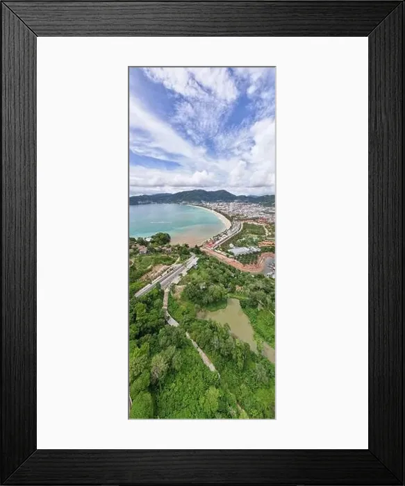 Framed Print : Phuket Thailand patong bay. Panorama landscape nature view from Drone camera Framed Print : Phuket Thailand patong bay. Panorama landscape nature view from Drone camera