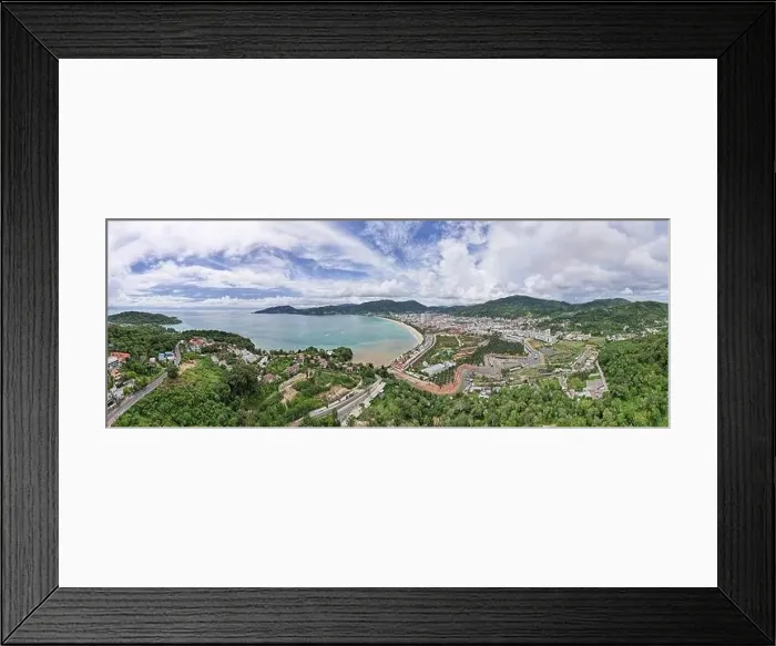 Framed Print : Phuket Thailand patong bay. Panorama landscape nature view from Drone camera Framed Print : Phuket Thailand patong bay. Panorama landscape nature view from Drone camera