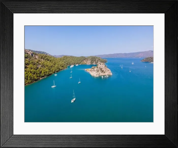 Framed Print : Aerial photo of Kızkumu Bay Shot with drone Marmaris, Turkey Framed Print : Aerial photo of Kızkumu Bay Shot with drone Marmaris, Turkey