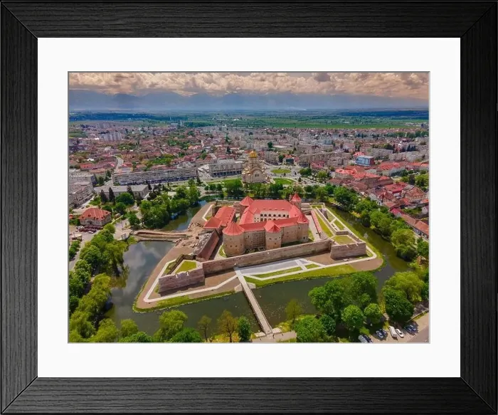 Framed Print : Aerial photography of the Citadel of Fagaras Framed Print : Aerial photography of the Citadel of Fagaras