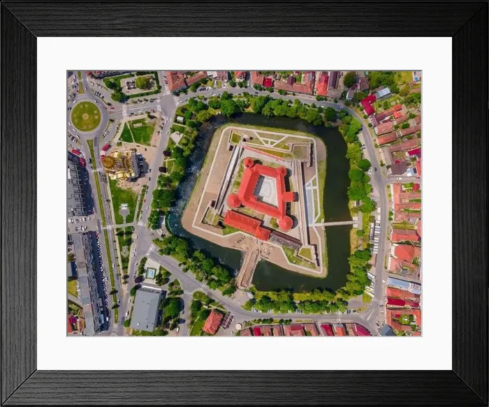 Framed Print : Aerial photography of the Citadel of Fagaras Framed Print : Aerial photography of the Citadel of Fagaras