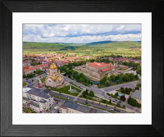Framed Print : Aerial photography of the Citadel of Fagaras Framed Print : Aerial photography of the Citadel of Fagaras